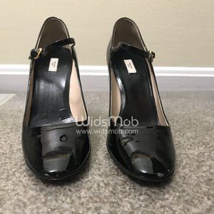Prada Black Patent Leather Mary Jane Heels